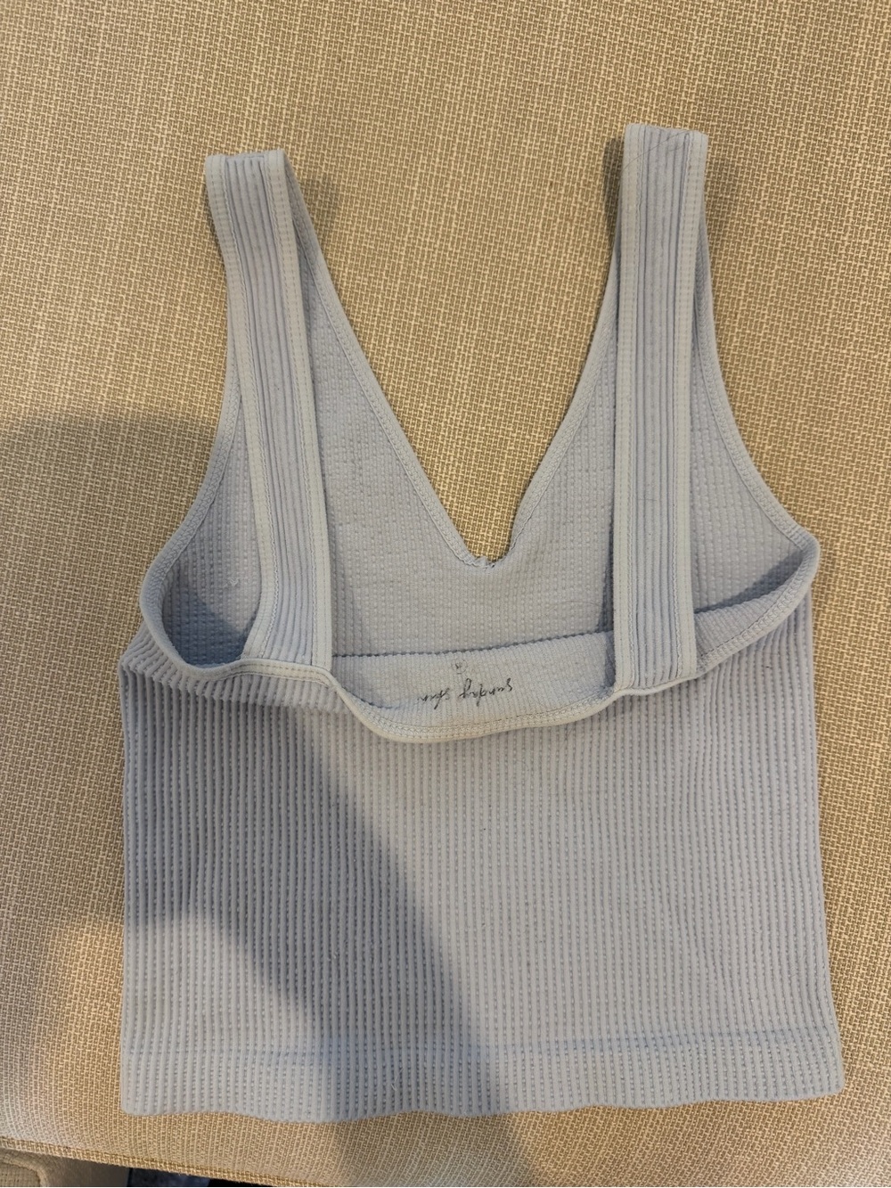 Free People Rib Tank Top - Powder Blue - Picture 2 of 3